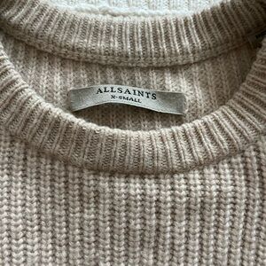 AllSaints Cream Knit Sweater